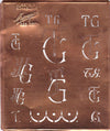 www.knopfparadies.de - TG - Antike Stickschablone aus Kupferblech