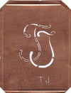 TJ - 90 Jahre alte Stickschablone für hübsche Handarbeits Monogramme