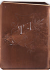 TJ - Seltene Stickvorlage - Uralte Wäscheschablone mit Wappen - Medaillon