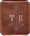 TK - Besonders hübsche alte Monogrammschablone