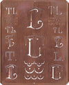TL - Uralte Monogrammschablone aus Kupferblech