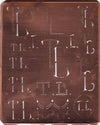 TL - Große attraktive Kupferschablone mit vielen Monogrammen