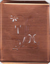 TM - Hübsche, verspielte Monogramm Schablone Blumenumrandung