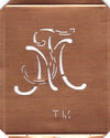 TM - 90 Jahre alte Stickschablone für hübsche Handarbeits Monogramme