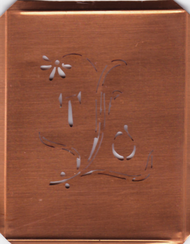 TO - Hübsche, verspielte Monogramm Schablone Blumenumrandung