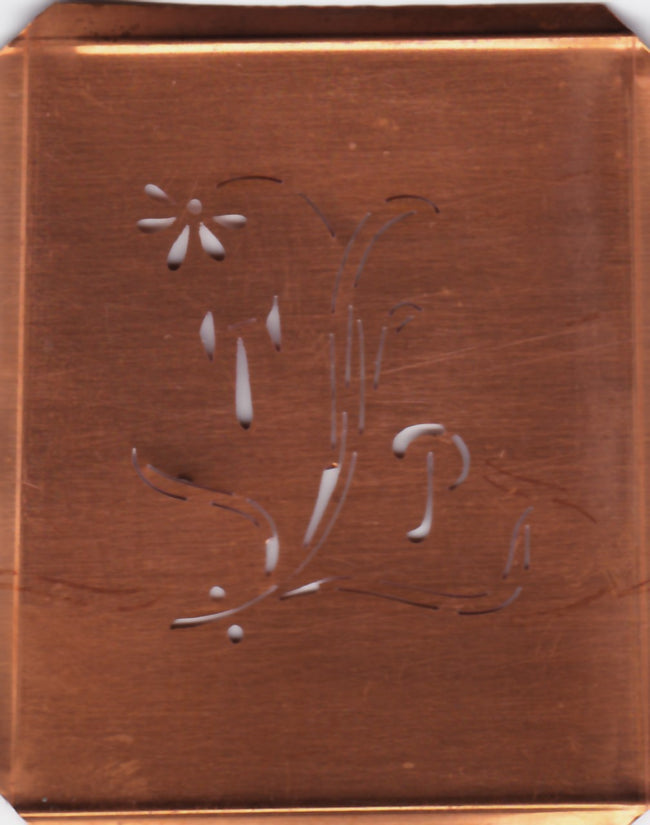 TP - Hübsche, verspielte Monogramm Schablone Blumenumrandung