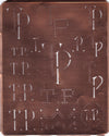 TP - Große attraktive Kupferschablone mit vielen Monogrammen
