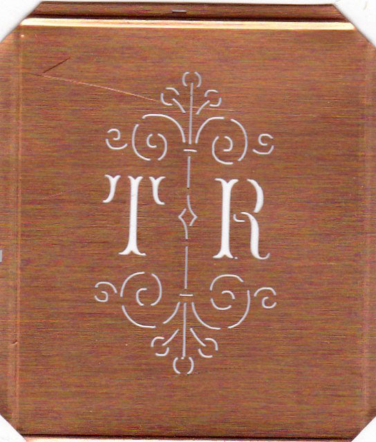 TR - Besonders hübsche alte Monogrammschablone