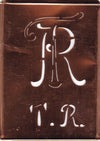 TR - Stickschablone für 2 verschiedene Monogramme