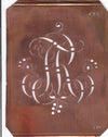 TR - Alte Monogramm Schablone mit Schnörkeln