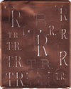TR - Große attraktive Kupferschablone mit vielen Monogrammen