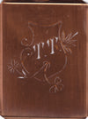 TT - Seltene Stickvorlage - Uralte Wäscheschablone mit Wappen - Medaillon