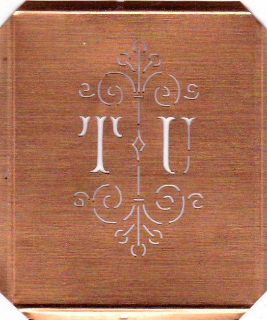 TU - Besonders hübsche alte Monogrammschablone