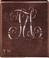 TU - Alte verschlungene Monogramm Stick Schablone