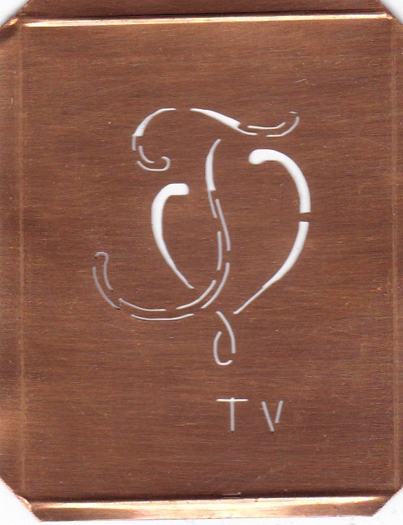 TV - 90 Jahre alte Stickschablone für hübsche Handarbeits Monogramme