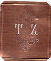 TZ - Besonders hübsche alte Monogrammschablone