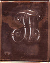 TZ - Alte verschlungene Monogramm Stick Schablone