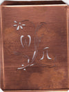 WA - Hübsche, verspielte Monogramm Schablone Blumenumrandung