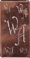 WA - Schablone mit Monogramm in 5 verschiedenen Größen