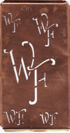 WF - Schablone mit Monogramm in 5 verschiedenen Größen