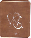 WG - 90 Jahre alte Stickschablone für hübsche Handarbeits Monogramme