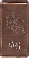 WG - Alte Monogramm Schablone zum Sticken