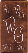 WG - Schablone mitMonogramm in 5 verschiedenen Größen