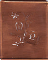 WH - Hübsche, verspielte Monogramm Schablone Blumenumrandung
