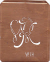 WH - 90 Jahre alte Stickschablone für hübsche Handarbeits Monogramme