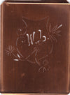 WL - Seltene Stickvorlage - Uralte Wäscheschablone mit Wappen - Medaillon