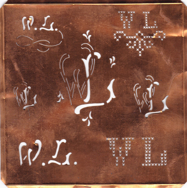 WL - Große Kupfer Schablone mit 7 Variationen