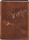 WO - Seltene Stickvorlage - Uralte Wäscheschablone mit Wappen - Medaillon