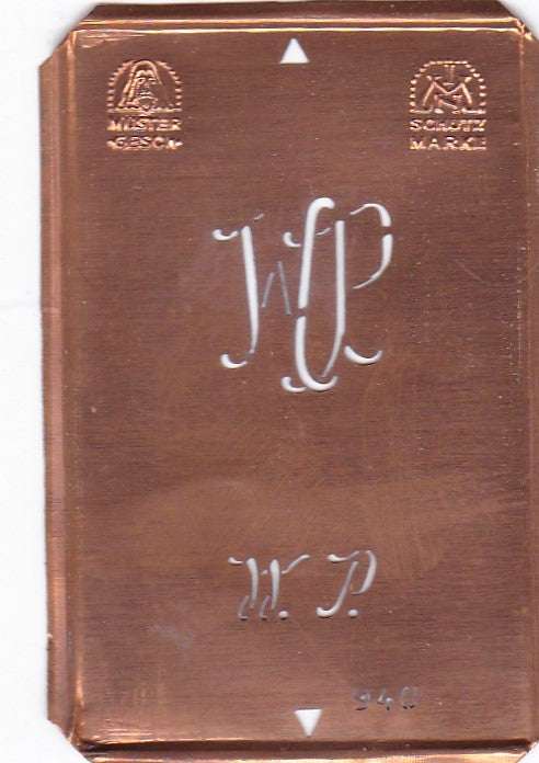 WP - Alte Monogramm Schablone zum Sticken