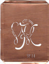 WR - 90 Jahre alte Stickschablone für hübsche Handarbeits Monogramme