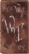 WT - Schablone mitMonogramm in 5 verschiedenen Größen