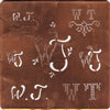 WT - Große Kupfer Schablone mit 7 Variationen