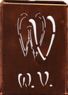 WV - Stickschablone für 2 verschiedene Monogramme