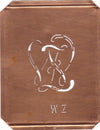 WZ - 90 Jahre alte Stickschablone für hübsche Handarbeits Monogramme