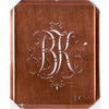 BK - Schöne alte, verschlungene Monogramm Schablone