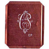 CP - Kupferschablone mit kleinem verschlungenem Monogramm
