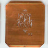 OZ - Kupferschablone mit kleinem verschlungenem Monogramm